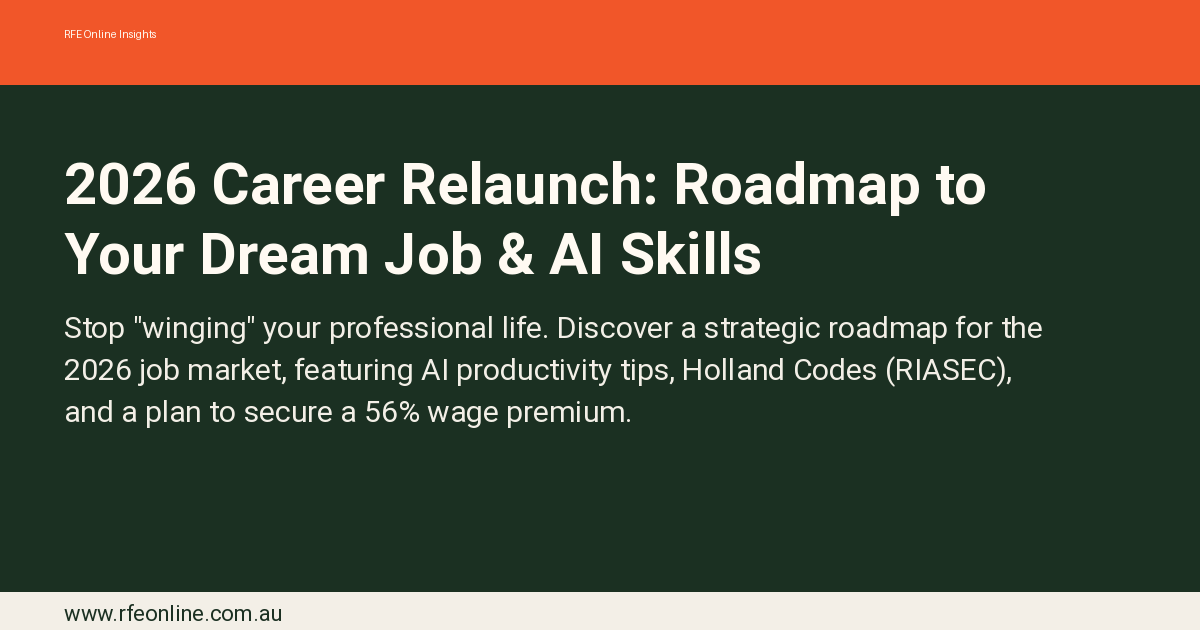 Career strategy roadmap graphic for 2026 — how to shift from reactive job-market responses to a proactive, values-aligned career plan that builds compounding professional capital